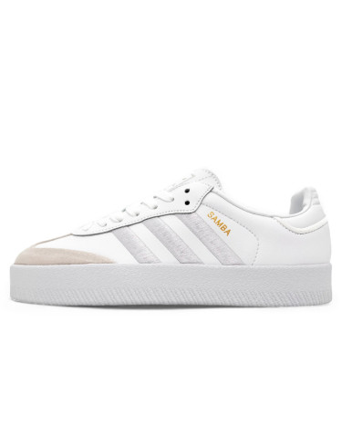 Adidas Samba XLG Platform White Gold Logo