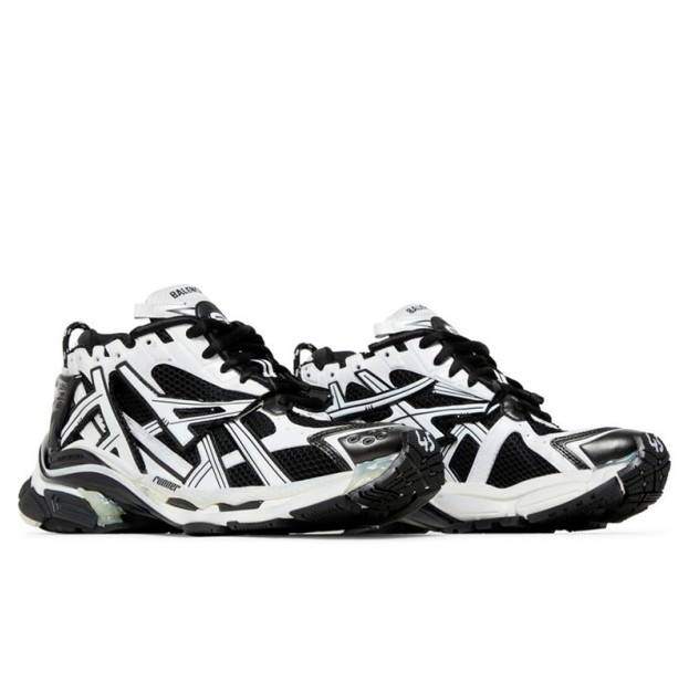 Balenciaga Runner Black White 772774W3RMU9010