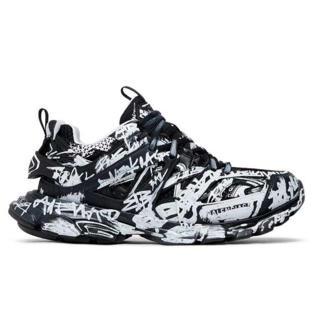 Balenciaga Track Sneaker Graffiti Black White 542023W3RRA1090