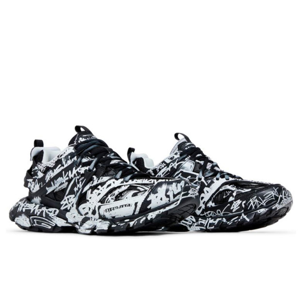 Balenciaga Track Sneaker Graffiti Black White 542023W3RRA1090