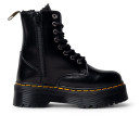 Dr. Martens Jadon Hi Fur-Lined Smooth Leather Platform Boots Black With Fur