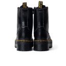 Dr. Martens Jadon Hi Fur-Lined Smooth Leather Platform Boots Black With Fur
