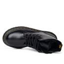 Dr. Martens Jadon Hi Fur-Lined Smooth Leather Platform Boots Black With Fur