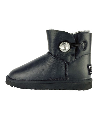 UGG Classic Mini Bailey Bling Leather Black