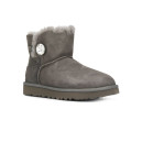 UGG Classic Mini Bailey Button Bling Grey