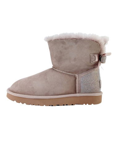 UGG Classic Mini Bow II Beige Swarovski