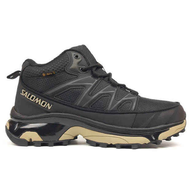 Salomon XT-6 Mid Gore-Tex Black Beige Fur