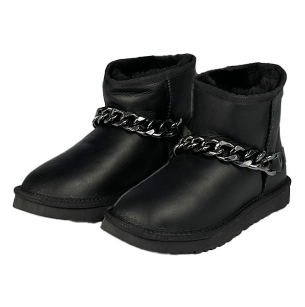 UGG Mini Chain Black Leather