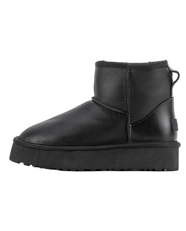 UGG Mini Leather Black Platform