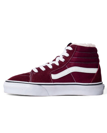 Vans Old Skool High Bordo White С МЕХОМ