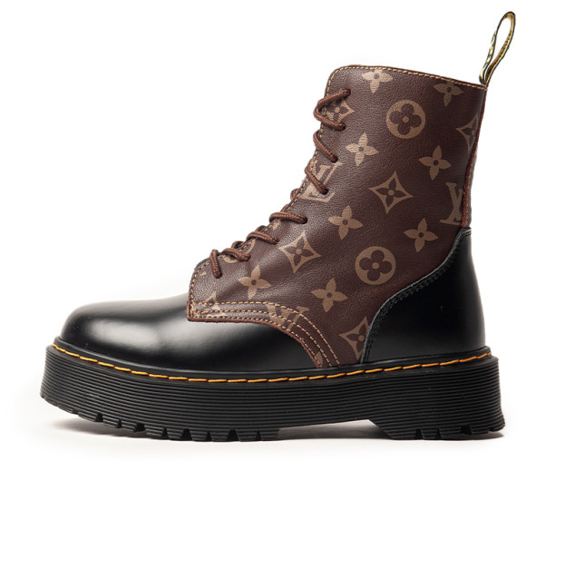 Dr. Martens Jadon Smooth Leather Platform Boots З ХУТРОМ