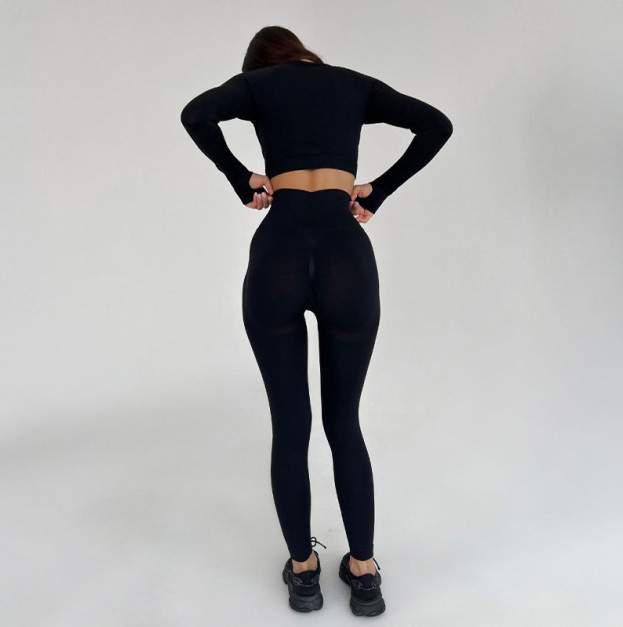 Легінси Темно Чорні з Push-Up Ефектом