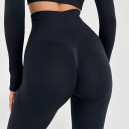 Спортивний одяг Легінси Темно Чорні з Push-Up Ефектом Чорний