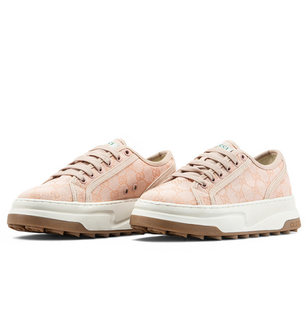 Gucci GG Canvas Sneakers Pink White