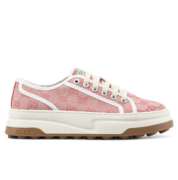 Gucci GG Canvas Sneakers Light Red White
