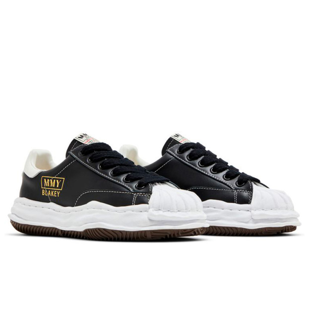 Maison Mihara Yasuhiro Blakey OG Sole Leather Low Black White A06FW702 BLK WHT