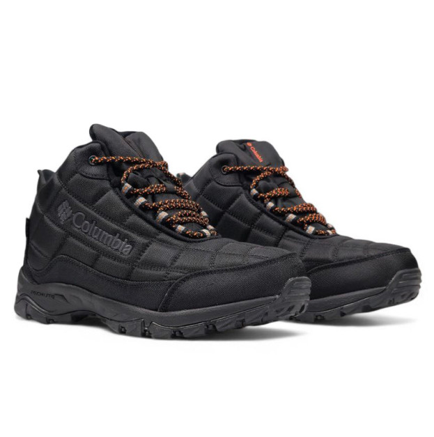 Columbia Waterproof Boots Black Orange С ФЛИСОМ