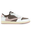 Кроссовки Jordan 1 Low x Travis Scott White Brown Pink Разноцветные