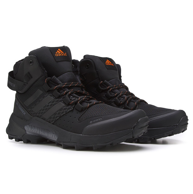 Adidas Terrex Swift Gore-Tex High Black Orange С МЕХОМ
