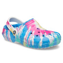 Сабо Crocs Classic Lined Tie-Dye Clog Powder Blue Multi Разноцветные