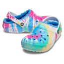 Сабо Crocs Classic Lined Tie-Dye Clog Powder Blue Multi Разноцветные