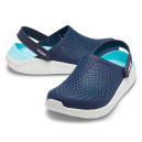 Sabo Crocs LiteRide Clog Navy Almost White White, Blue