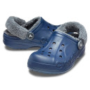 Sabo Crocs Baya Lined Fuzz Strap Navy Grey Blue, Grey