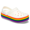 Сабо Crocs Crocband Platform Rainbow Білий, Різнокольорові