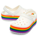 Сабо Crocs Crocband Platform Rainbow Білий, Різнокольорові