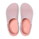 Сабо Crocs LiteRide Clog Powder White Белый/розовый