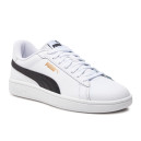 Кроссовки Puma Smash 3.0 White Black Gold 390987-11 Черный/белый