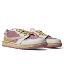 Кросівки Jordan 1 Low x Travis Scott Pink White Beige Білий/рожевий