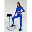 Спортивний одяг Комплект Легінси з Push-Up Ефектом + Рашгард Синій Cиній