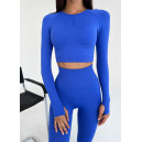 Спортивний одяг Комплект Легінси з Push-Up Ефектом + Рашгард Синій Cиній