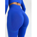 Спортивний одяг Комплект Легінси з Push-Up Ефектом + Рашгард Синій Cиній