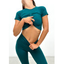 Спортивний одяг Кроп Топ Спортивний Зелений Зелений