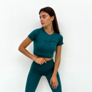Спортивний одяг Кроп Топ Спортивний Зелений Зелений