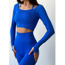 Кофти Рашгард Синій в Рубчик Cиній