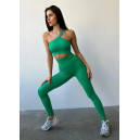 Спортивний одяг Топ Спортивний Зелений в Рубчик Зелений