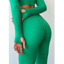 Кофты Рашгард Зелений в Рубчик Зеленый