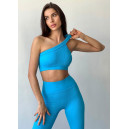 Спортивная одежда Топ Спортивний Голубий в Рубчик Голубой