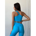 Спортивная одежда Топ Спортивний Голубий в Рубчик Голубой