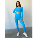 Кофти Рашгард Голубий в Рубчик Блакитний