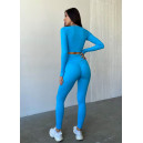 Кофти Рашгард Голубий в Рубчик Блакитний