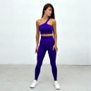 Спортивная одежда Легінси Фіолетові в Рубчик з Push-Up Ефектом Фиолетовый