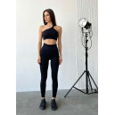 Спортивная одежда Топ Спортивний Чорний в Рубчик Черный