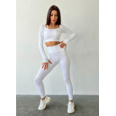 Кофти Рашгард Білий в Рубчик Білий