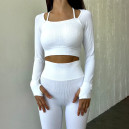 Кофти Рашгард Білий в Рубчик Білий