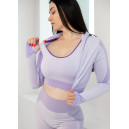 Кофти Рашгард на Блискавці Фіолетовий з Візерунком Фіолетовий