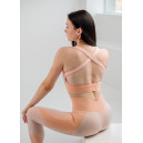 Спортивная одежда Топ Спортивний Персиковий з Візерунком Оранжевый